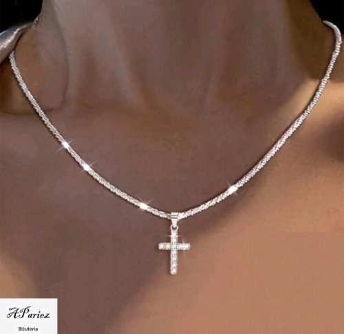  Nasz0088 Halskette aus Silber 925 mit Kreuz