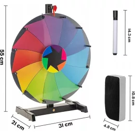  Glücksrad zum Drehen, Größe 48 cm, mit Drehrad