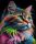  Diamantmosaik - Katze in Farben