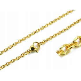    Lange klassische Kette, Chirurgenstahl, 75 cm, Goldanker, 316L-Ösen