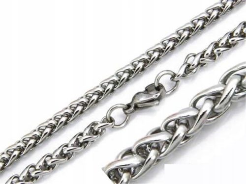  Klassische Kette, Chirurgenstahl 316L, silbernes rundes Ohr, 60 cm