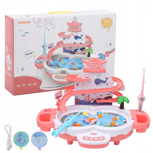  Magnetisches Fischspiel für Kinder, pädagogisches elektrisches, batteriebetriebenes Angeln