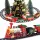  Weihnachtszug, Beleuchtung, Sound, QUEUE, Gleise, Lokomotive + 4 Waggons