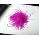  Brosche Straußenfedern Blumennadel FUCHSIA MAGENTA 15 cm