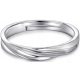  Eleganter silberner verstellbarer Herrenring minimalistisch modern