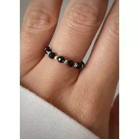  Flexibler schwarzer Turmalinring