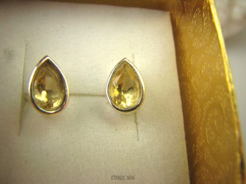  944 WONDERFUL LUX Tropfenohrringe Ohrstecker GOLD CITRINE Silber 925 Diabetes