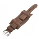  LEDER-UHRENARMBAND MIT BRAUNER UNTERLEGSCHEIBE 0112.03.20 20 mm