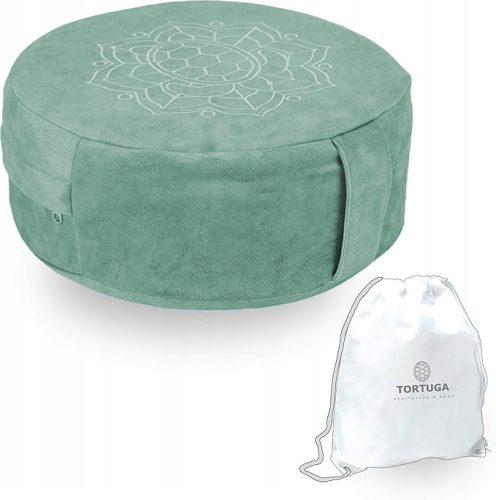  Zafu Yoga TORTUGA Meditationskissen, 100 % Baumwolle, gefüllt mit Grütze