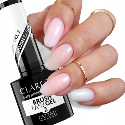  Claresa Gel in der Flasche mit Pinsel Easy Gel 2 milchig aufpinseln