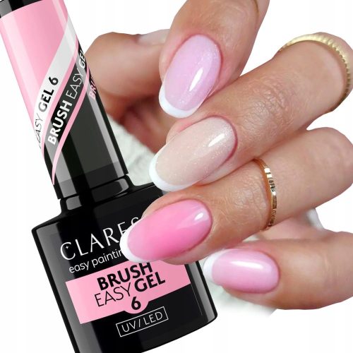  Claresa Gel in der Flasche mit Pinsel Brush Easy Gel 6 mittelrosa