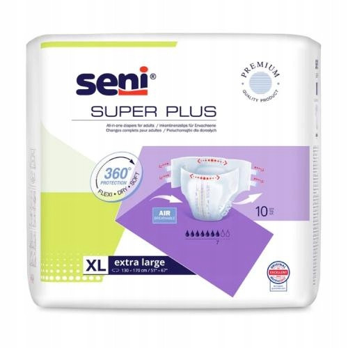  Seni Super Plus Windelhöschen für Erwachsene XL 10 Stück.