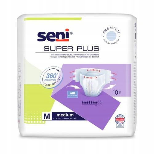  Seni Super Plus Windelhose für Erwachsene M 10 Stück.