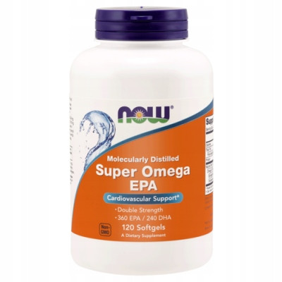  Nahrungsergänzungsmittel Now Foods Super Omega Molekular destillierte Omega-3-Säuren Kapseln 240 ml 120 Stk.