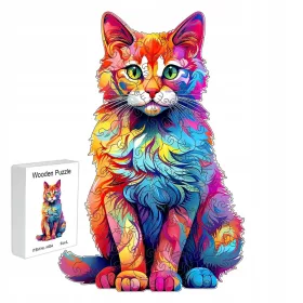  3D-Puzzle aus Holz für Kinder und Erwachsene – Katze A4
