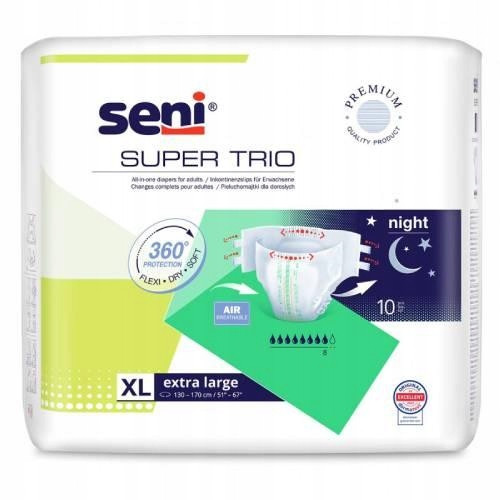  SENI SUPER TRIO XL Windeln für Erwachsene, 10 Stk
