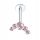  PIERCING Cluster-Ohrring mit rosa Zirkonen Vertical Helix TYTAN 1,2/6