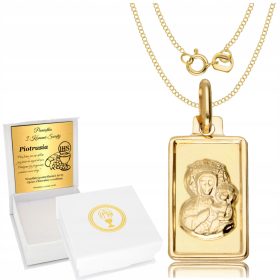    Goldkette 585 Medaillon für einen Jungen GOLD 585 Taufe Kommunion