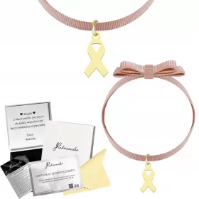  ROSA OKTOBER ARMBAND GOLD BAND SCHLEIFE SILBER 925 GESCHENK
