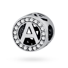    CHARMS BUCHSTABE A MIT ZIRKONIA FÜR EIN EINZIGARTIGES GESCHENK PERLENANHÄNGER 925