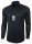  Schwarzes, tailliertes Herrenhemd Lavier – SLIM FIT Baumwolle, Größe S
