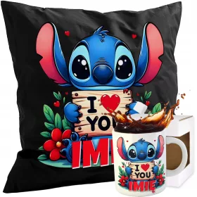    SET SCHWARZE KISSENBECHER LILO UND STICH STITCH ENGEL KINDERGESCHENK 3