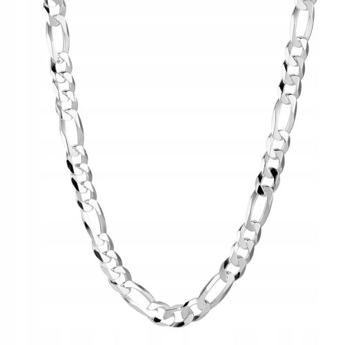  Wunderschöne Herrenkette aus 925er Silber, massiver Figaro, 50 cm, Geschenk für Ihn