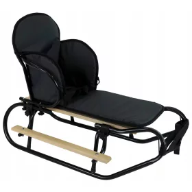    POLNISCHER SCHLITTEN + RÜCKENLEHNE + FUSSSTÜTZEN + MATRATZE + GURTE