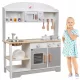  GROSSE stilvolle HOLZKÜCHE für Kinder mit Ausstattung + ZUBEHÖR!