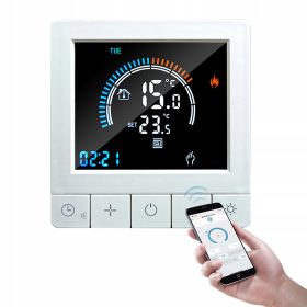   WIFI-LCD-RAUMTHERMOSTAT 16A PROGRAMMIERBAR mit KINDERSICHERUNG