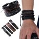  HERREN-LEDERARMBAND, verstellbares 4-in-1-Armband