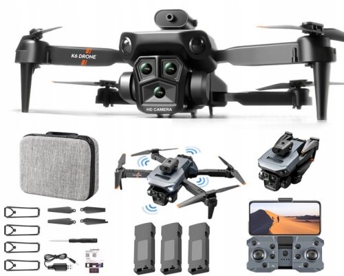  2024 Neueste Smart DRONE K6 MAX HD-KAMERA WIFI 30 MIN REICHWEITE 3xAKU