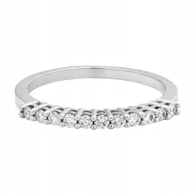    WEISSGOLDRING 0,585 mit 11 DIAMANTEN 0,27 ct + IGI-ZERTIFIKAT