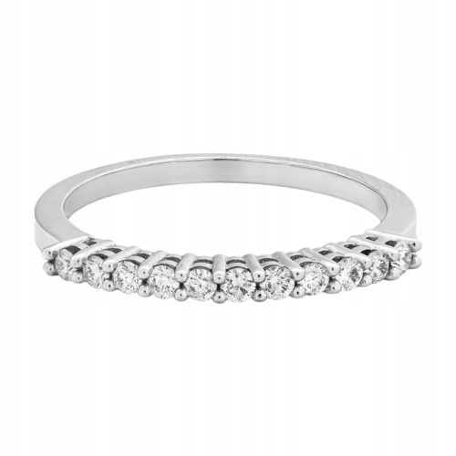  WEISSGOLDRING 0,585 mit 11 DIAMANTEN 0,27 ct + IGI-ZERTIFIKAT