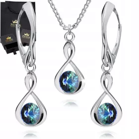    Silbernes Infinity-Schmuckset, Hochzeitsset für Mutter, Mädchen, Ehefrau