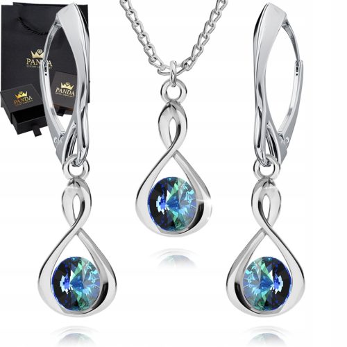  Silbernes Infinity-Schmuckset, Hochzeitsset für Mutter, Mädchen, Ehefrau