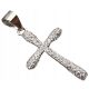  DAMENKREUZ MIT RHOZOBESCHICHTUNG UND ZIRKONIA, 925 SILBER - Öse 4 mm
