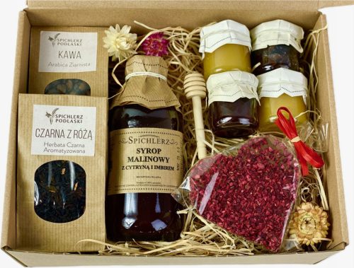  Geschenkkorb, Sirup, Schokolade, Marmelade, Honig, Kaffee, Geburtstagsgeschenk