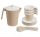  BEIGE KINDER-KAFFEEUTENSILIEN-SET 19 EL WADER