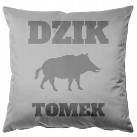    Kissenbezug aus Velours, Geschenk für Freund, Ehemann, Papa, Wildschwein, Ihr Name