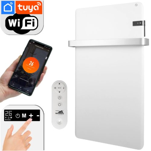  WERTBERG IR 8.50 elektrischer Badheizkörper, Tuya WiFi-Fernbedienung + Kleiderbügel