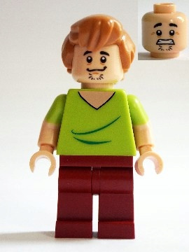  Lego Scooby-Doo Figur – SCD001 Shaggy Rogers mit geschlossenem Mund