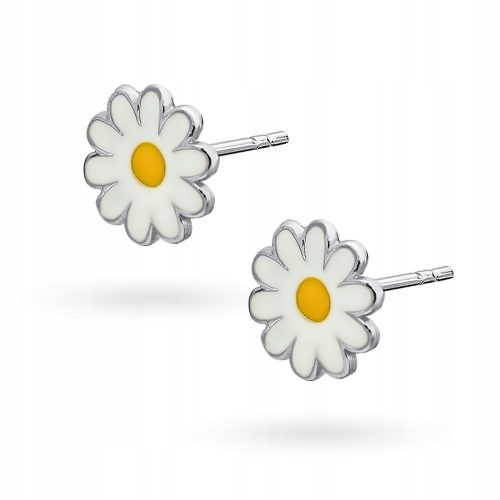  KINDER-OHRRINGE MIT GÄNSEBLÜMCHEN AUS SILBER, SILBER 925