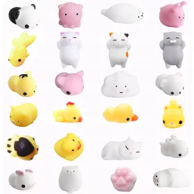  24 Stück Squishy Toys Mochi Squishies zum Stressabbau