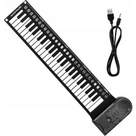    Tragbare Klaviertastatur aus Silikon, wasserdicht, 49 Tasten