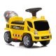  Batteriebetriebenes Fahrzeug, 6 V, zum Aufsitzen, Betonmischer, Geräusche, Ständer, Gelb
