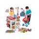  GROSSER SPIELZEUG-SUPERMARKT FÜR KINDER MIT WAGEN UND ZUBEHÖR-SCANNER-KASSE