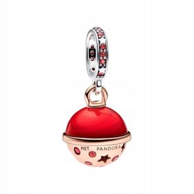  S925 Silber zweifarbiger Murano-Planet-Mars-Anhänger