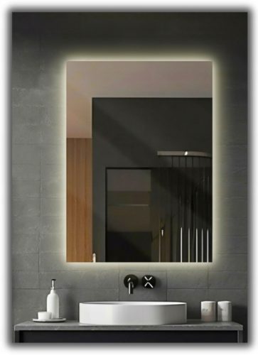  LED-SPIEGEL 70x110 BELEUCHTETES BADEZIMMER LED WASSERDICHT LEDS 120 Dioden