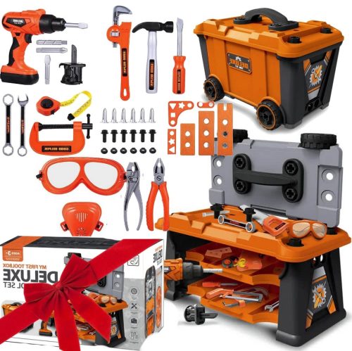  DIY-Werkzeugset, Werkstattbox, batteriebetriebene Bohrmaschine